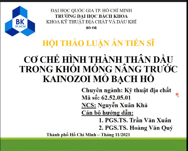 Buổi thảo luận nội dung LATS của NCS Nguyễn Xuân Khá