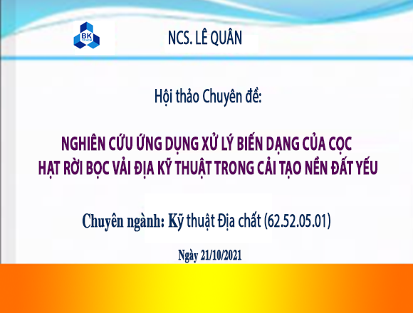 Hội thảo chuẩn bị bảo vệ LATS cấp Khoa của NCS Lê Quân