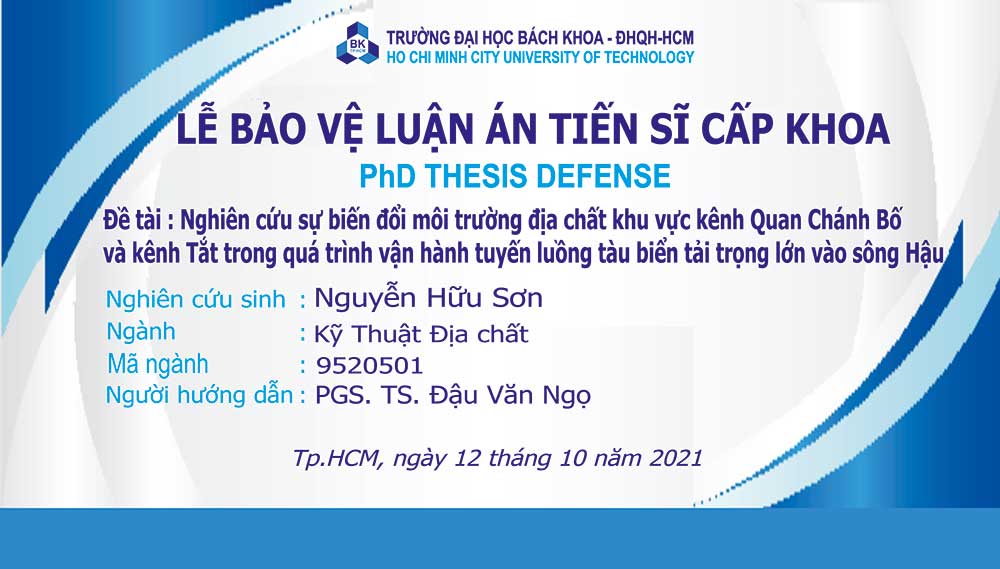 NCS Nguyễn Hữu Sơn bảo vệ LATS cấp Khoa