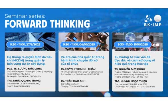 [SEMINAR SERIES] FORWARD THINKING: Chuỗi seminar dành cho các nhà lãnh đạo tương lai